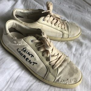 Saint Laurent Court Classic Sneakers - Size 38